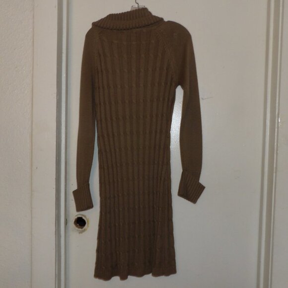 Calvin Klein Cowl Neck Cable Knit Sweater Dress Sz M - Picture 5 of 5